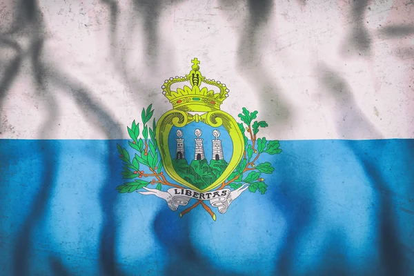 San Marino zászlót lengetve — Stock Fotó