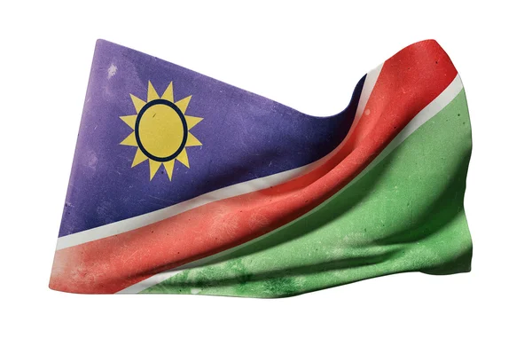 Bandeira da República da Namíbia acenando — Fotografia de Stock