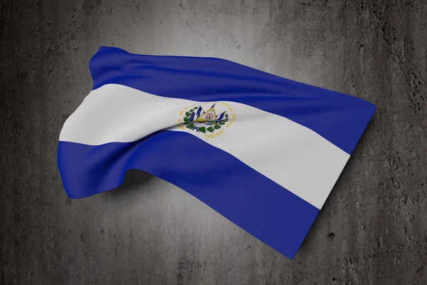 Bandera de República de El Salvador ondeando — Foto de Stock