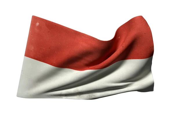 Repubblica di Indonesia bandiera sventola — Foto Stock