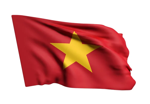 Bandeira da República Socialista do Vietname acenando — Fotografia de Stock
