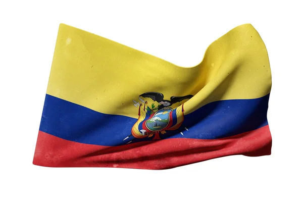 Mávání vlajkami Ekvádorská republika — Stock fotografie