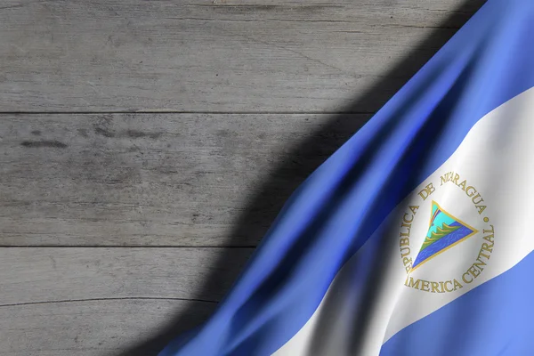 Nikaragua Cumhuriyeti bayrak sallayarak — Stok fotoğraf