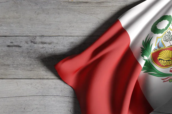 Bandeira da República do Peru acenando — Fotografia de Stock