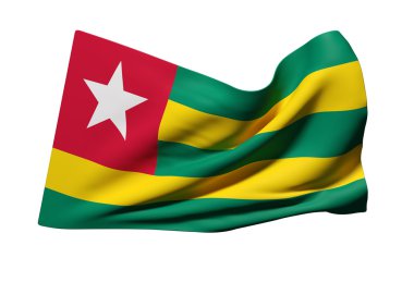 Togo Cumhuriyeti bayrak sallayarak