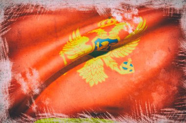 3D render Karadağ bayrağı