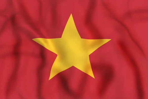 Socialist Republic of Vietnam flag waving — Stock Photo, Image