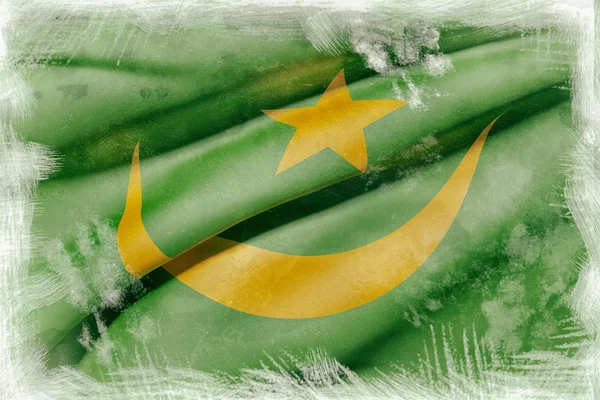 Μαυριτανία σημαία κυματίζει — Φωτογραφία Αρχείου