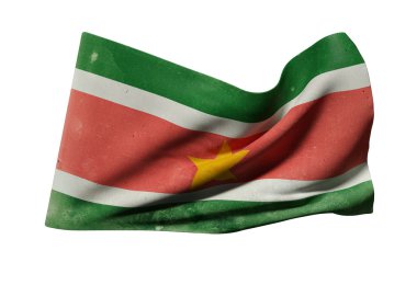 Surinam Cumhuriyeti bayrak sallayarak