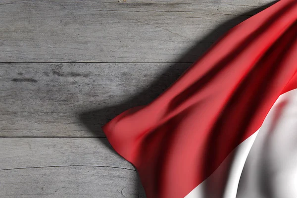 Lambaikan Bendera Monaco — Stok Foto