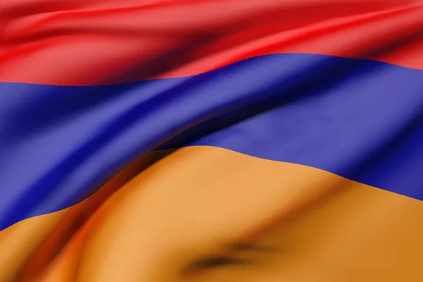 Bandeira da Arménia acenando — Fotografia de Stock