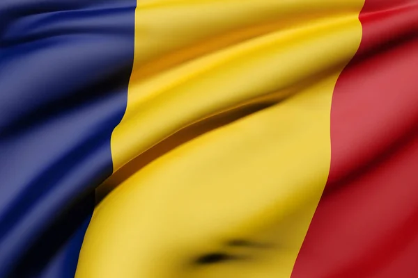 Romania Bandiera sventola — Foto Stock