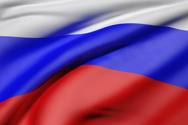 Ρωσική Ομοσπονδία σημαία κυματίζει — Φωτογραφία Αρχείου