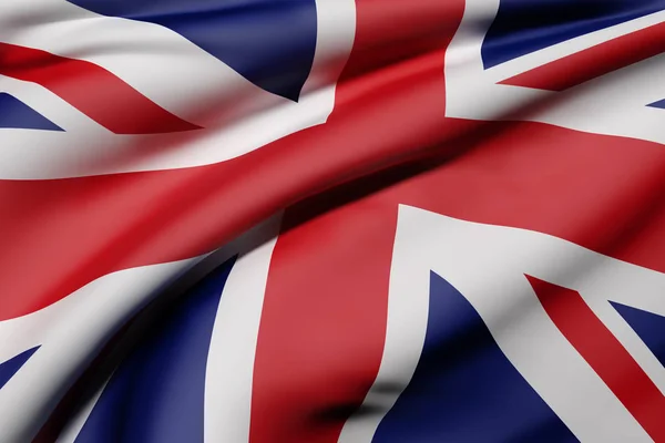 Ηνωμένο Βασίλειο σημαία κυματίζει — Φωτογραφία Αρχείου