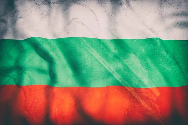 3D-рендерінг на старий Болгарії прапор махав — стокове фото