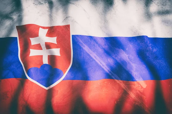 3d rendering of an old Slovakia flag waving — Stock Photo, Image