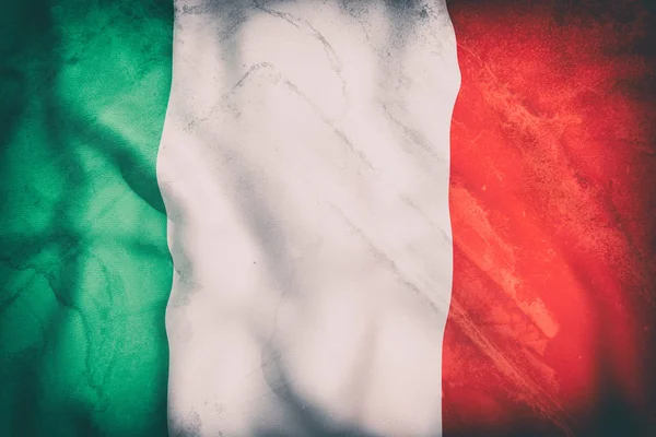 Τρισδιάστατη απεικόνιση του μια παλιά Ιταλία σημαία κυματίζει — Φωτογραφία Αρχείου