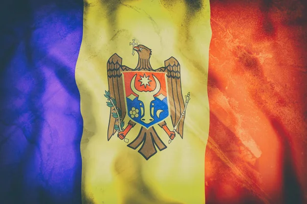 Moldavië vlag zwaaien — Stockfoto