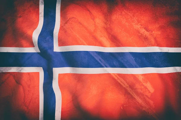 3d rendering of an old Kingdom of Norway flag waving — Stock Photo, Image