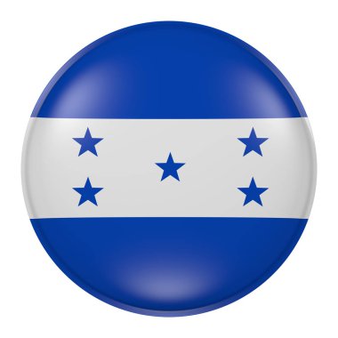 3D render düğmesinde Honduras bayrağı