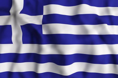 Yunanistan bayrak sallayarak