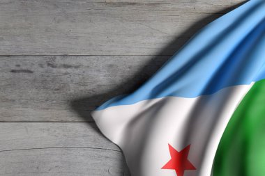 Cibuti bayrağı sallayarak