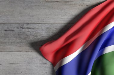 Gambiya bayrağı dalgalanıyor