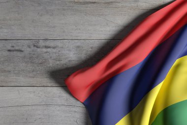 Mauritius Cumhuriyeti bayrak sallayarak