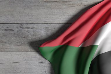 sudan bayrağı sallayarak