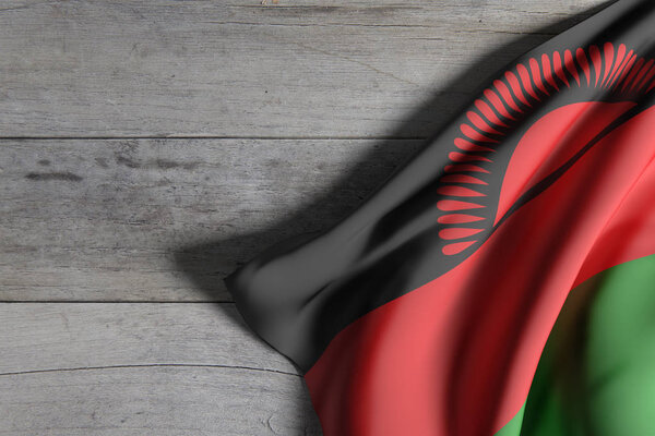 Republic of Malawi flag waving