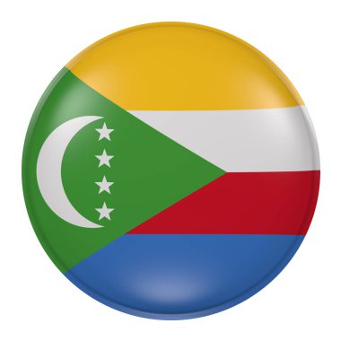 Beyaz arka plan butonuna Komor Adaları