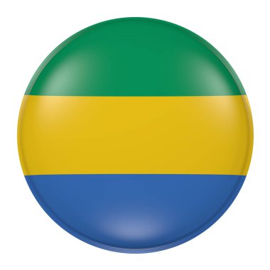 Gabon düğmesini beyaz arka plan üzerinde