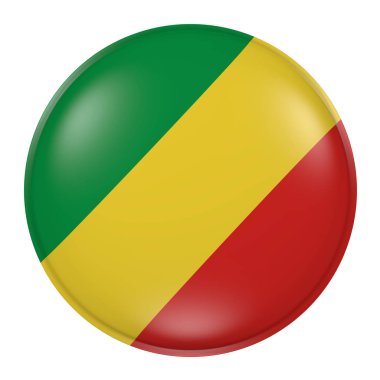 Beyaz arka plan üzerinde Kongo düğmesi