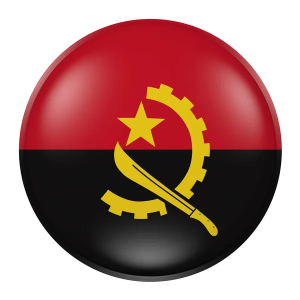 Angola botão no fundo branco — Fotografia de Stock