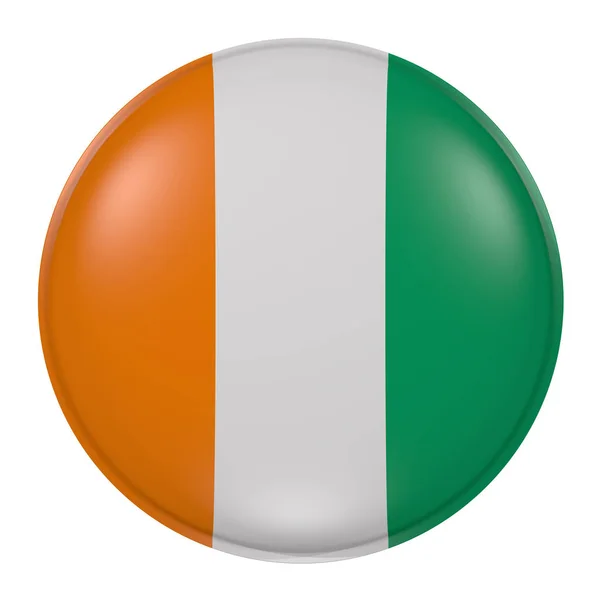 Ivory Coast button on white background — Stock Photo, Image