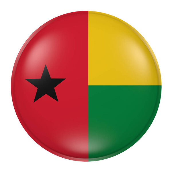Guinea-Bissau button on white background