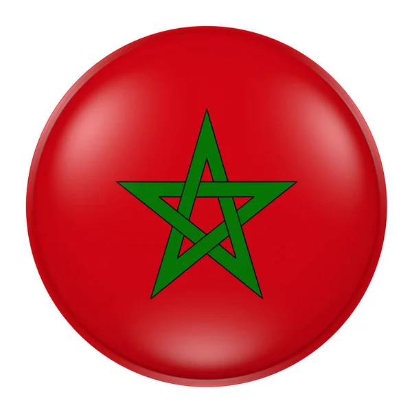 Marocko-knappen på vit bakgrund — Stockfoto