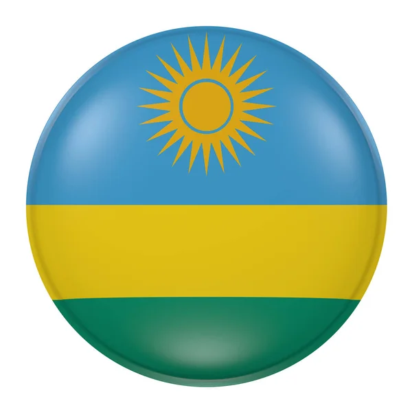 Ruanda-Taste auf weißem Hintergrund — Stockfoto