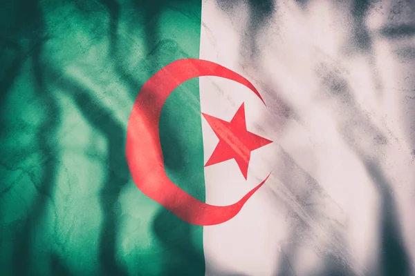 Algerije vlag zwaaiend — Stockfoto