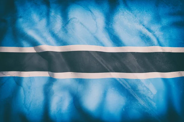3d renderização de um velho botswana bandeira acenando — Fotografia de Stock
