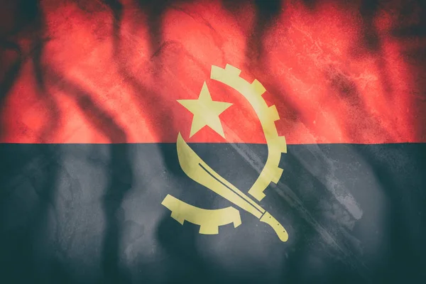 Republic of Angola flag waving — Stock Photo, Image