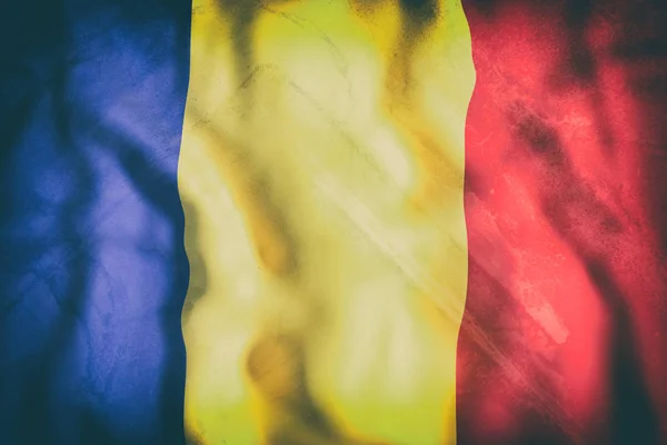 Çad Cumhuriyeti bayrak sallayarak — Stok fotoğraf