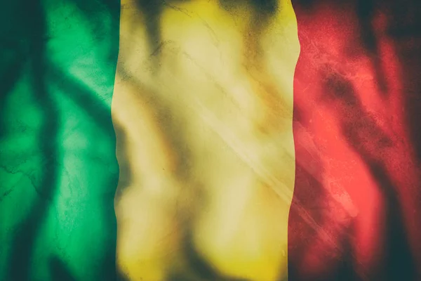 Republic of Mali flag waving — Stock Photo, Image