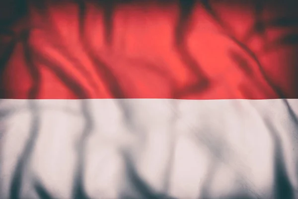 Indonéská republika vlajka mávání — Stock fotografie
