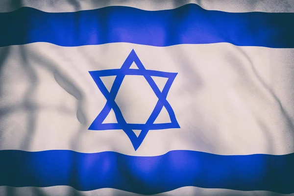 3D-weergave van een oud Israël vlag — Stockfoto