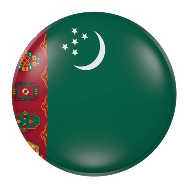 Türkmenistan düğmesini silüeti