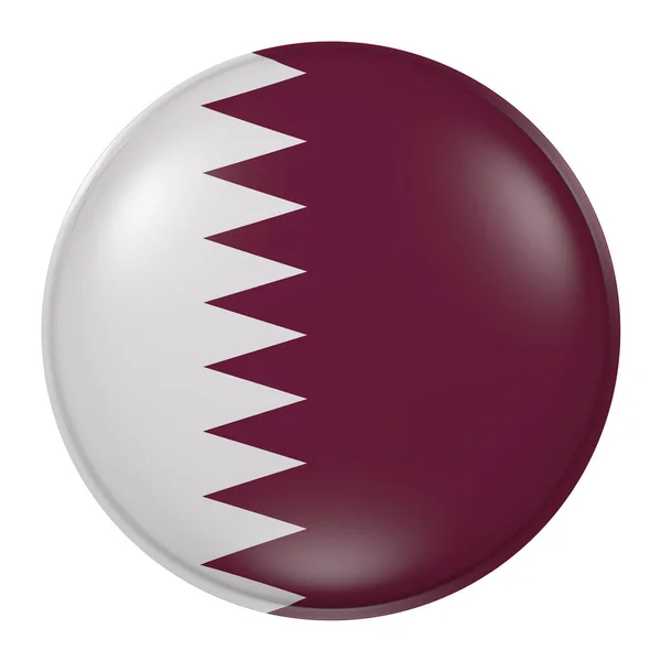 Silhouette of Qatar button — Stock Photo, Image