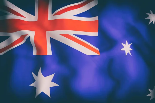 Австралія прапор махав — стокове фото