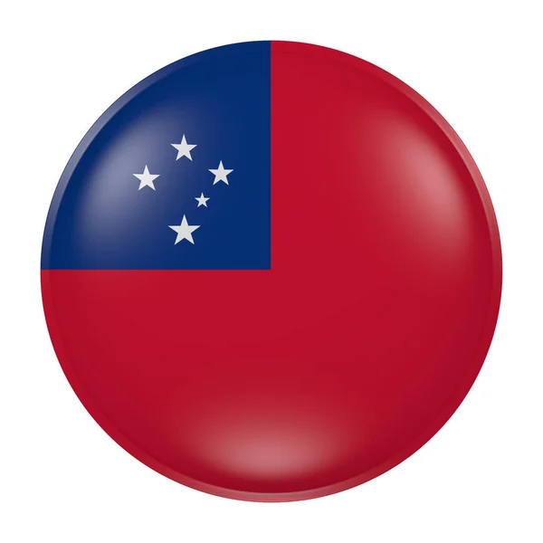 Samoa botão no fundo branco — Fotografia de Stock