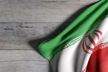 İslami Iran Cumhuriyeti bayrak sallayarak